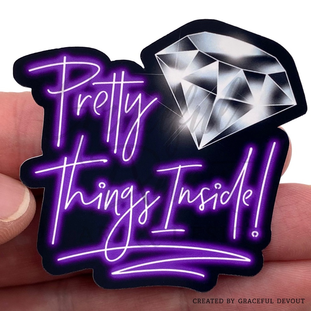 Pretty Things Inside - 2” (Purple) (48ct.) Stickers - Picture 4 of 4